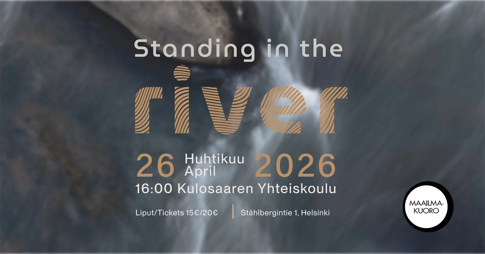 Standing in the river -konsertin visuaali.